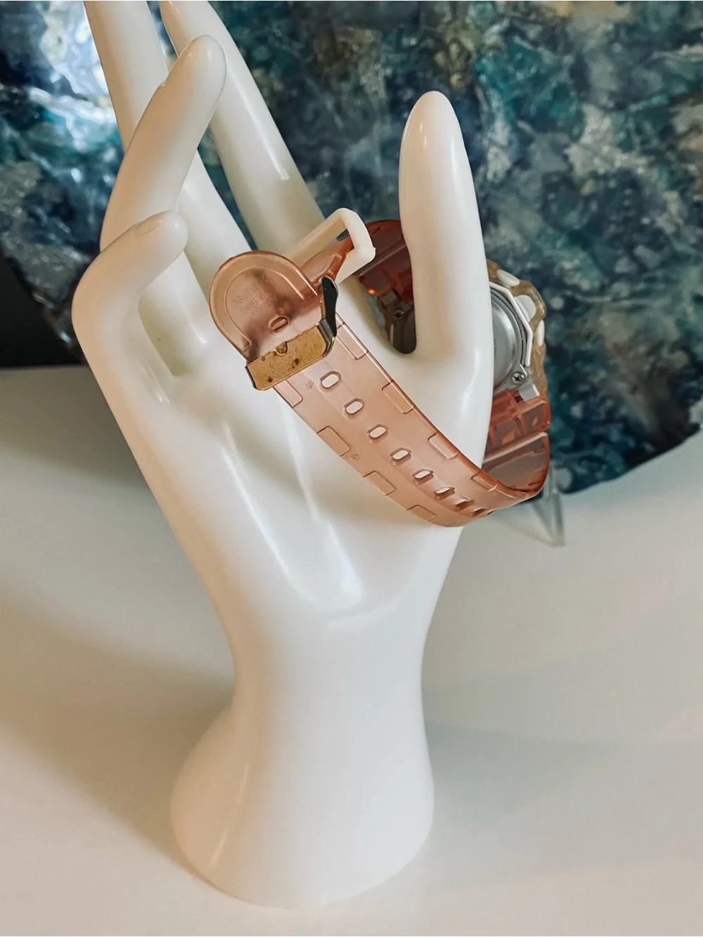 Casio Baby-G Transparent Amber Pink Digital Sport Watch